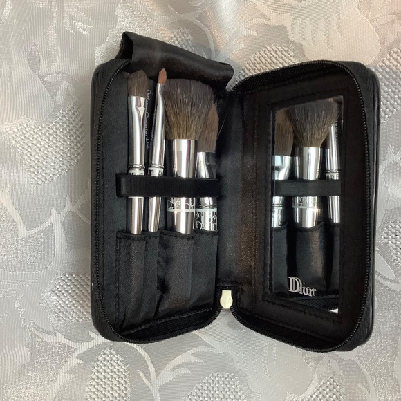 Dior Makeup Brush Set Wallet w Mirror - Picture 2 of 11